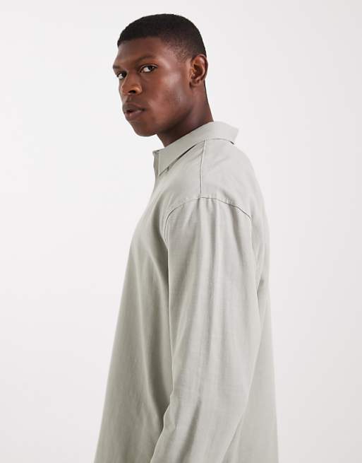 DESIGN Relaxed Shirt In Sage Green