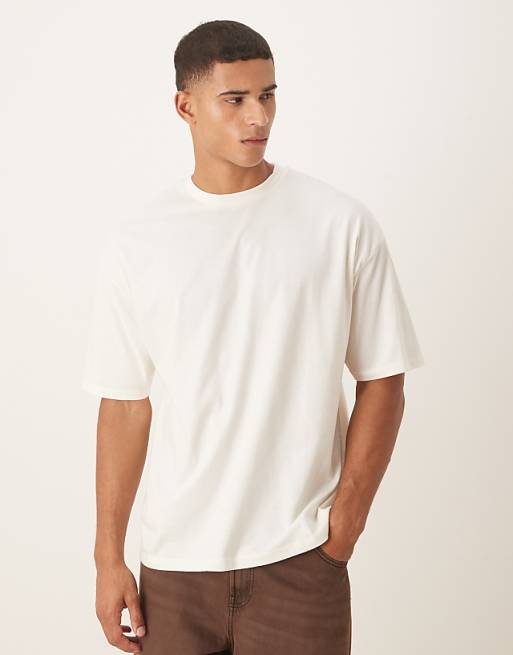 DESIGN Relaxed T-shirt With Celestial Graphic In Cream