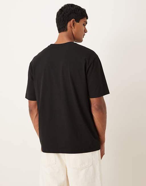 DESIGN Relaxed T-shirt With Chest Print In Black