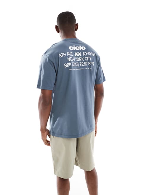 DESIGN Relaxed T-shirt With Cielo Graphic In Dark Grey