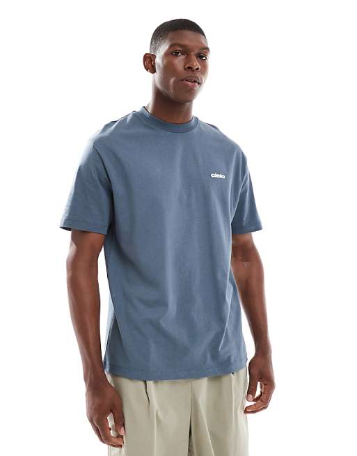 DESIGN Relaxed T-shirt With Cielo Graphic In Dark Grey