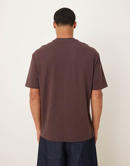 DESIGN Relaxed T-shirt With City Print In Brown