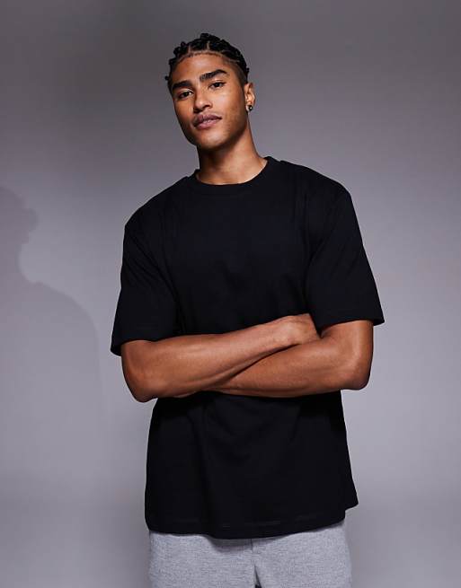 DESIGN Relaxed T-shirt With Floral Graphic In Black