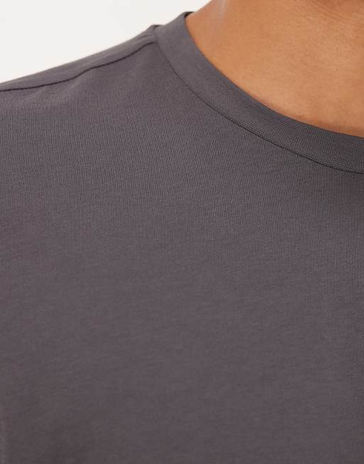 DESIGN Relaxed T-shirt With Flower Print In Grey