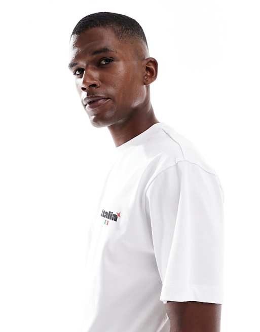 DESIGN Relaxed T-shirt With Italia Back Graphic In White