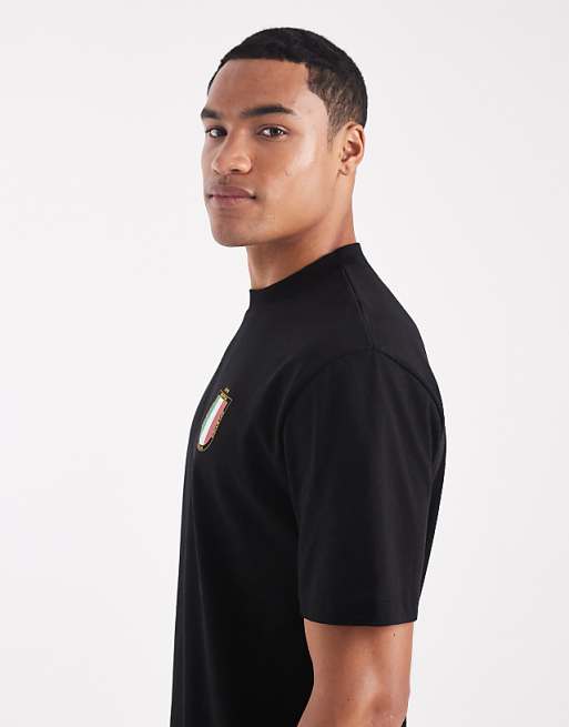 DESIGN Relaxed T-shirt With Italy Graphic In Black