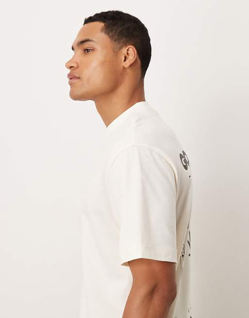 DESIGN Relaxed T-shirt With Large Back Print In Beige