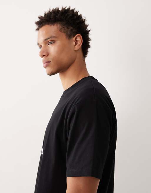 DESIGN Relaxed T-shirt With Napa Valley Embroidered Graphic In Black