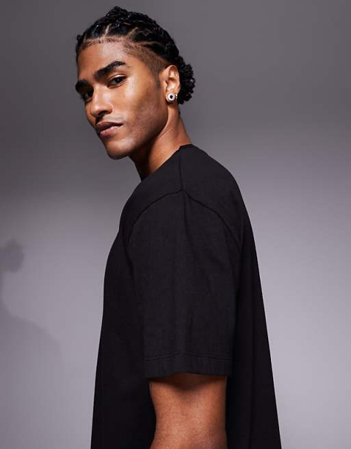 DESIGN Relaxed T-shirt With Scenic Graphic In Black