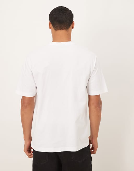DESIGN Relaxed T-shirt With Small Doodle Print In White