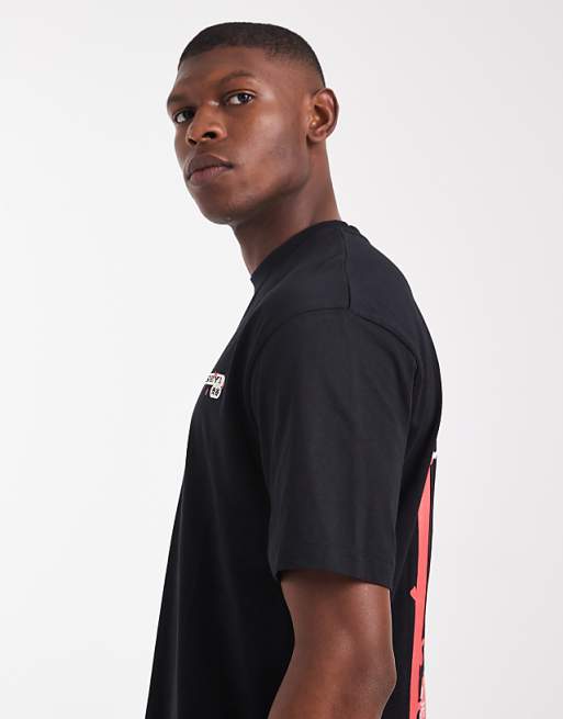 DESIGN Relaxed T-shirt With Souvenir Graphic In Black