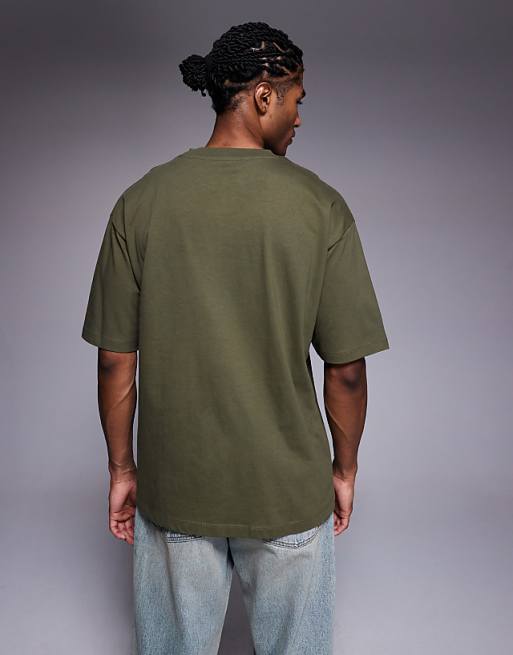 DESIGN Relaxed T-shirt With Souvenir Print In Green