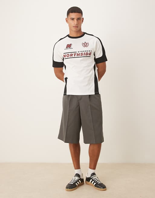 DESIGN Relaxed T-shirt With Sports Graphic In White