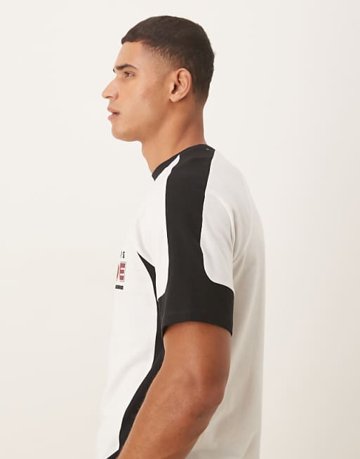 DESIGN Relaxed T-shirt With Sports Graphic In White