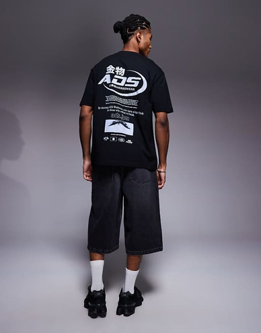 DESIGN Relaxed T-shirt With Street Graphic In Black