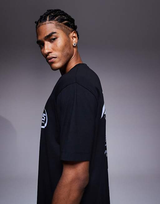 DESIGN Relaxed T-shirt With Street Graphic In Black