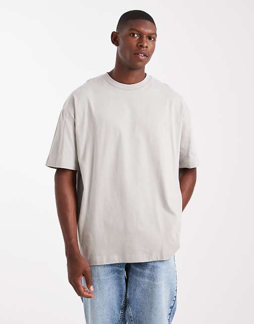 DESIGN Relaxed T-shirt with Street Graphic In Beige
