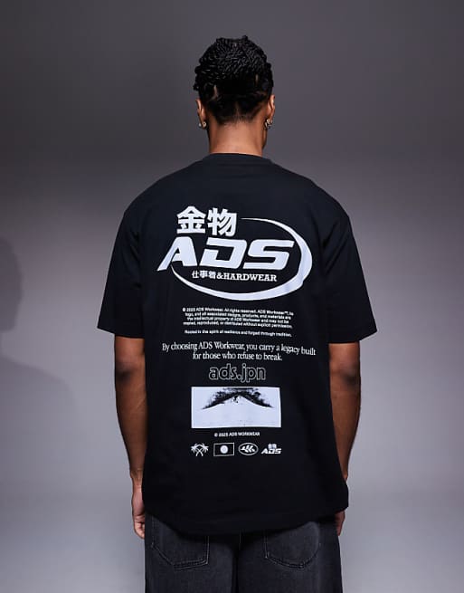 DESIGN relaxed t-shirt with street graphic in black