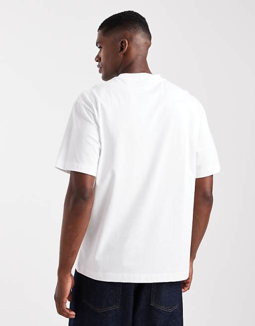 DESIGN Relaxed T-shirt With Text Graphic In White
