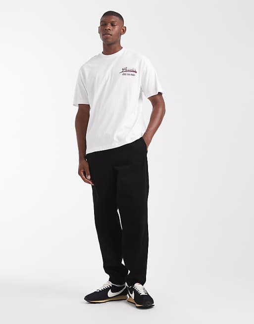 DESIGN Relaxed T-shirt With Text Graphic In White