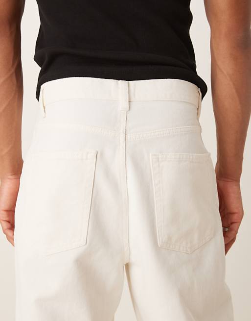 DESIGN Relaxed Tapered Jeans In Ecru