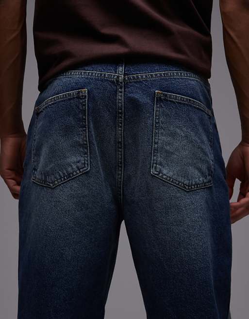 DESIGN Relaxed Tapered Jeans In Indigo