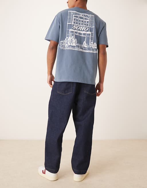 DESIGN Relaxed Tapered Jeans In Raw Wash