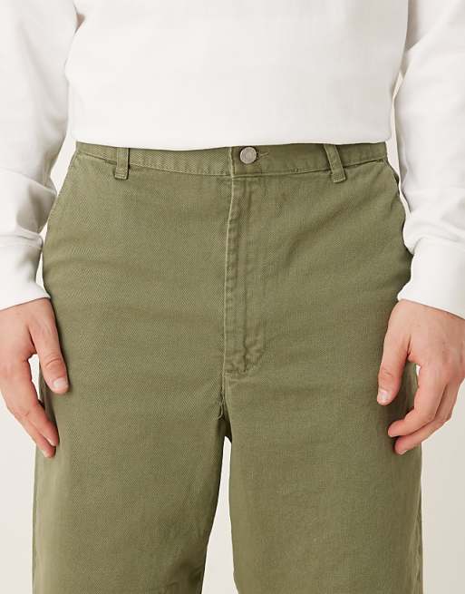 DESIGN Relaxed Tapered Trousers In Khaki