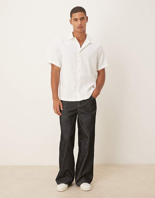 DESIGN Relaxed Textured Shirt In White