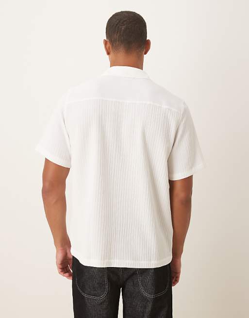 DESIGN Relaxed Textured Shirt In White