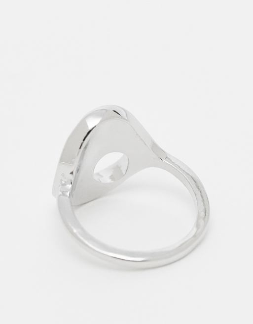 DESIGN Sculptural Ring In Silver Tone