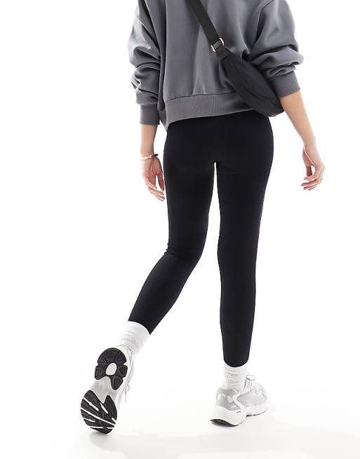 DESIGN Seamless Sculpting Ribbed Legging In Black