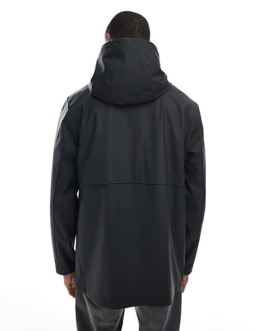 DESIGN Shower Resistant Rain Jacket In Black