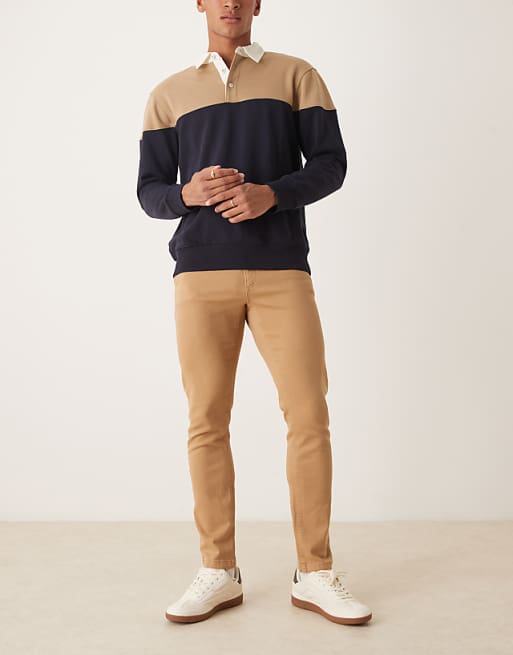 DESIGN Skinny Chinos In Beige