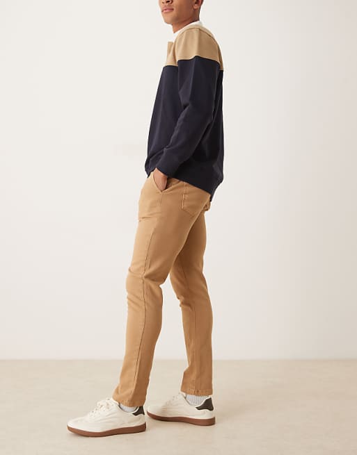 DESIGN Skinny Chinos In Beige
