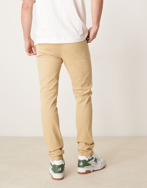 DESIGN Skinny Chinos In Beige