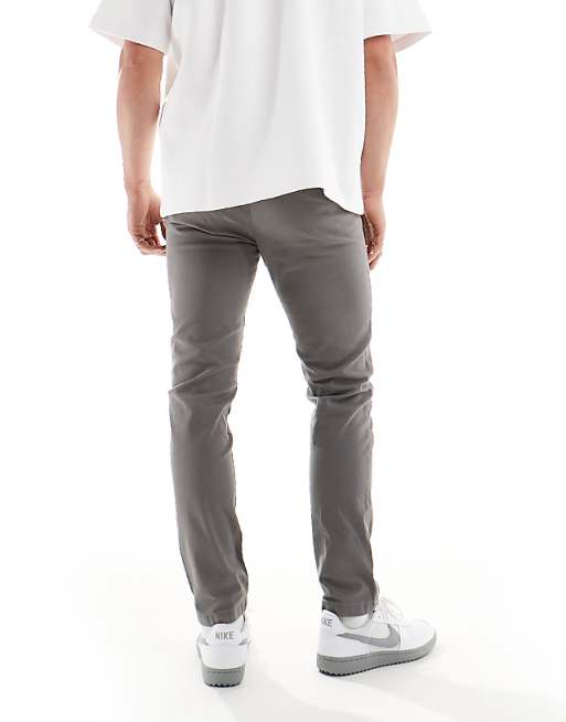 DESIGN Skinny Chinos In Charcoal