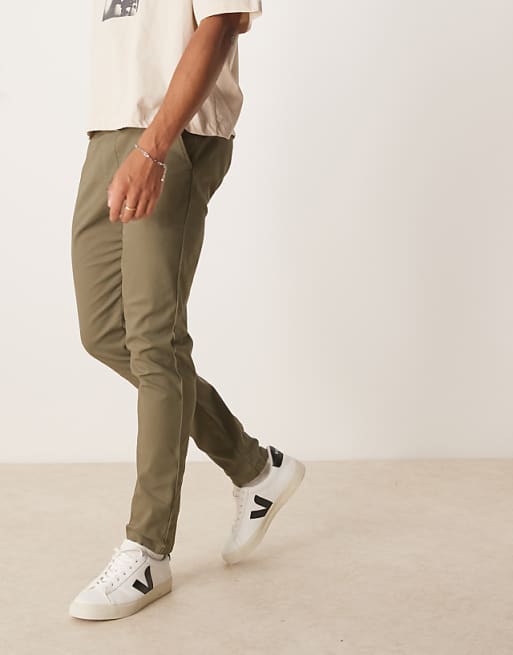 DESIGN Skinny Chinos In Khaki