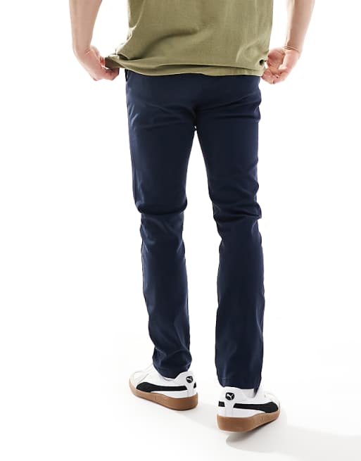 DESIGN Skinny Fit Chinos In Navy