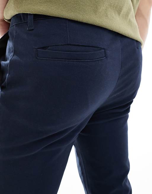 DESIGN Skinny Fit Chinos In Navy