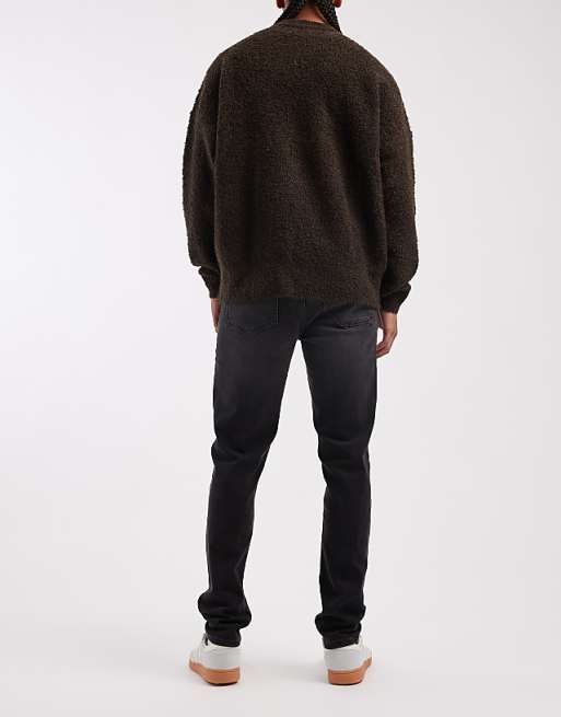 DESIGN Skinny Jeans In Black Wash