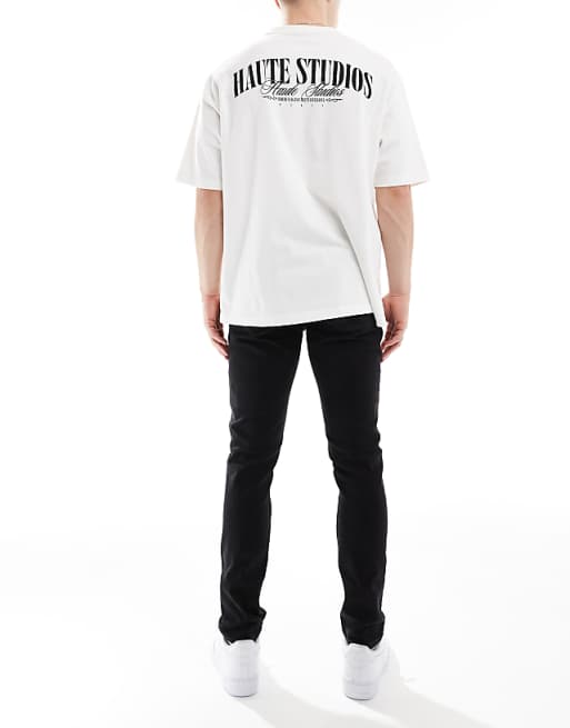 DESIGN Skinny Jeans In Washed Black