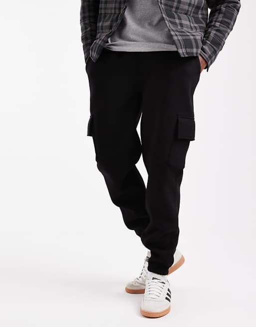 DESIGN Skinny Jogger With Cargo Pockets In Black