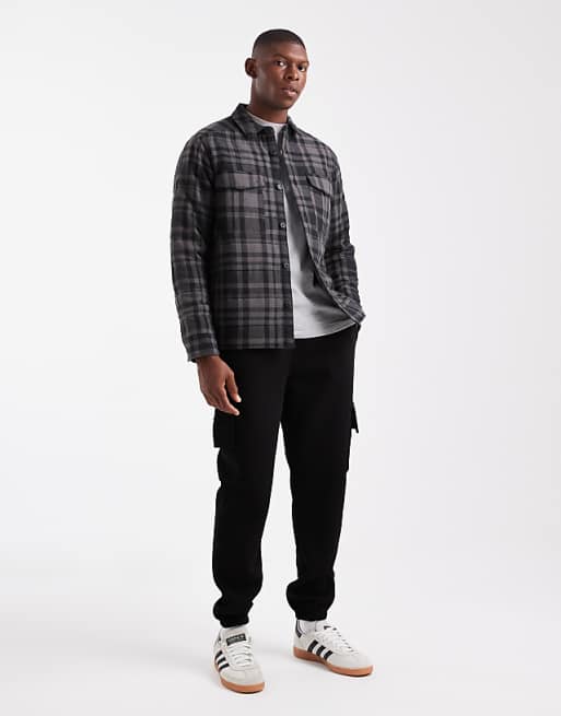 DESIGN skinny jogger with cargo pockets in black
