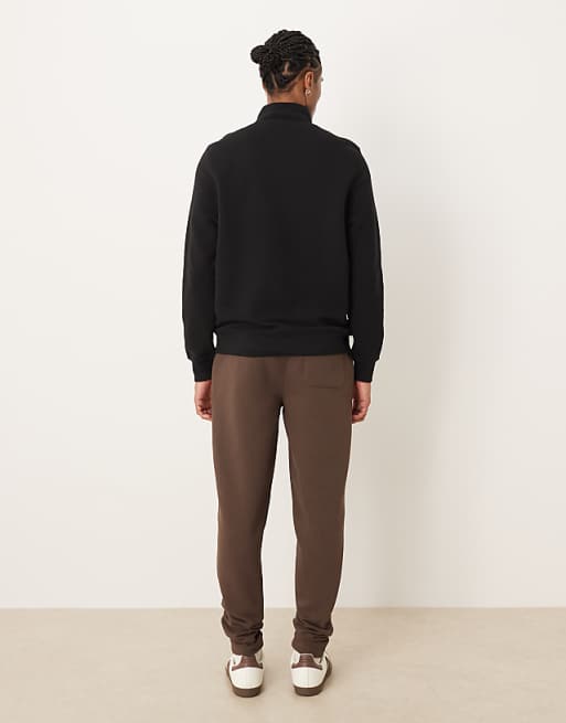 DESIGN Skinny Jogger With Pintucks In Brown