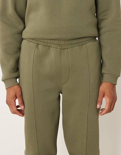 DESIGN Skinny Jogger With Pintucks In Green