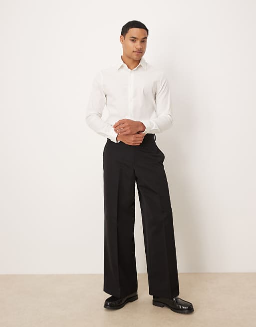 DESIGN Skinny Stretch Work Shirt In White