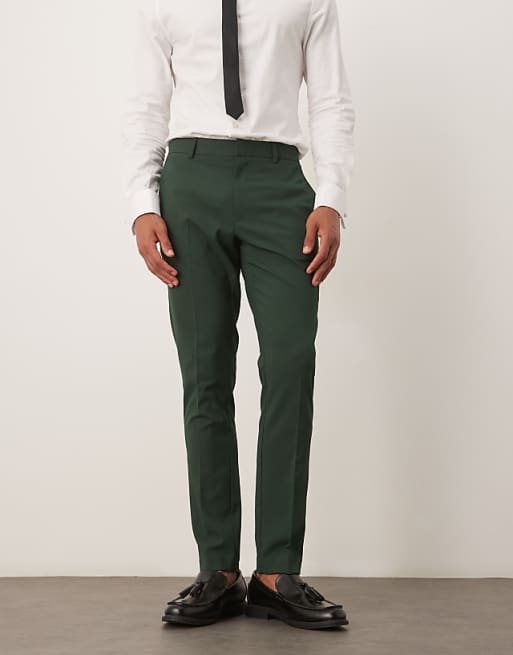 DESIGN Skinny Suit Fit Dark Green