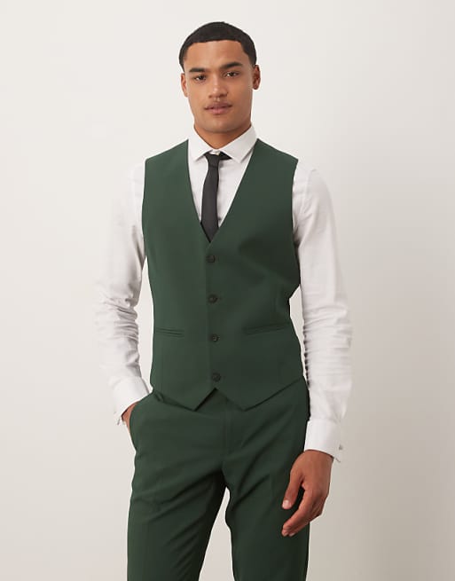 DESIGN Skinny Suit Fit Dark Green