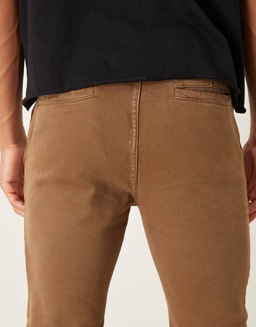 DESIGN Skinny Trousers In Brown
